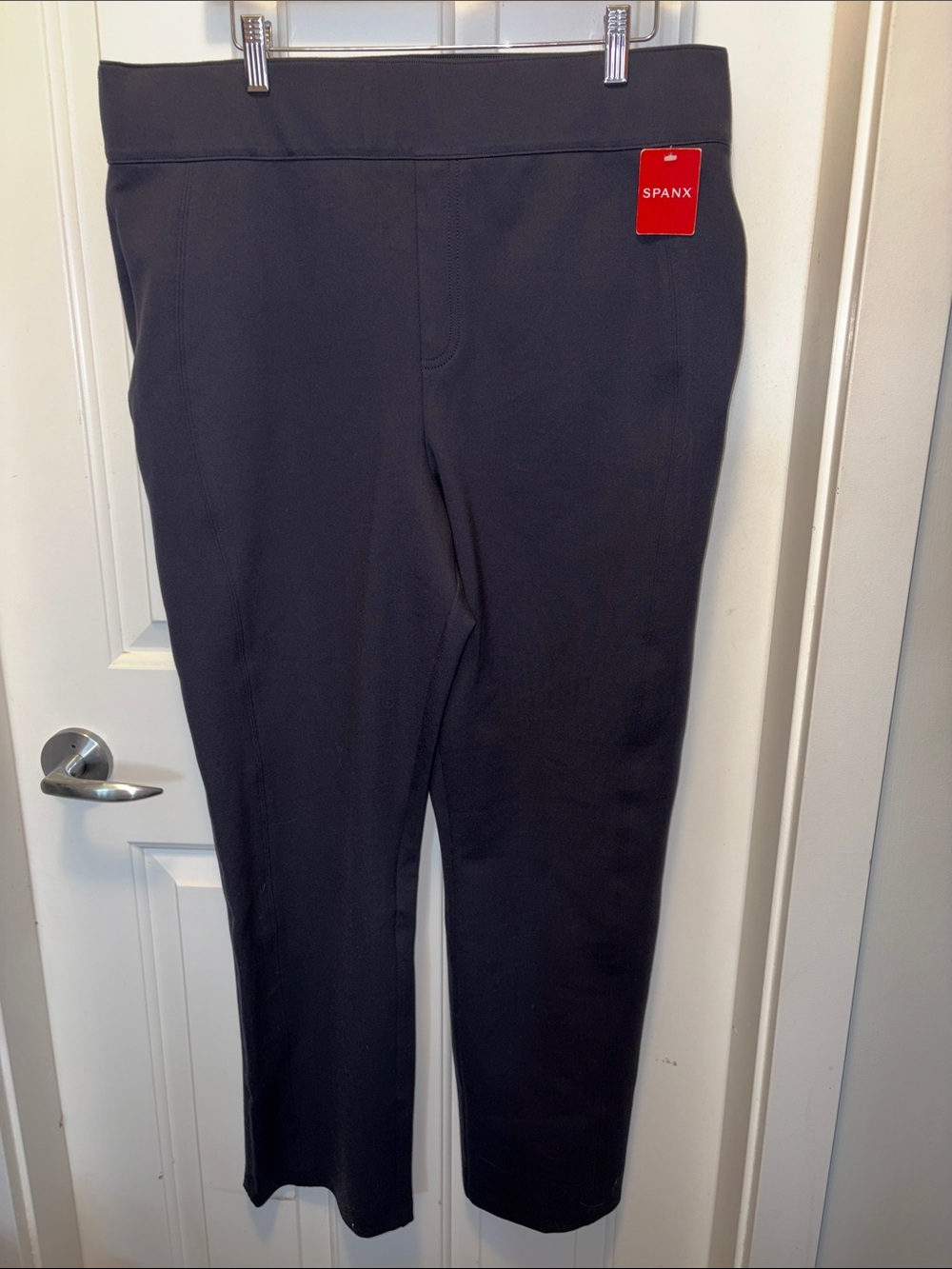 SPANX Navy Ponte Pull-On Slim Straight Leg Pants